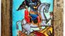 Handmade Wooden Greek Christian Orthodox Wood Icon of Saint George Georgios / RP1