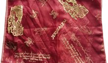 Holy Land Market Messianic/Christian Head Scarf – Model II – 100% polyester, Hand wash (180 x 120 cm OR 20 x 60 inches) (Burgundy)