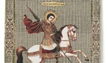 HZMAN Knight Templar Painting Retro Handmade Weave Wall Art Decor Medieval Crusader Aesthetic Picture for Living Room Bedroom Wood Framed 17×12 inch