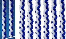 Havdalah Candle – Braided Blue and White – Round Havdallah Candles – 6 Pack