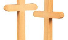 CORHAD 2pcs Wooden Cross for Christian Prayer Handheld Wood Crucifix for Baptism and Home Decor Compact and Comfortable Religious