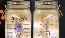 Religious Gifts for Women Christian Mason Jar Lamp – Easter Mothers Day Inspiration for Mom Bible Encouragement Gifts for Women – Faith Jar 14oz Nightlight Bible Scripture for Mom Nana Girlfriend