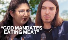 Orthodox Christian meat eater has spirited debate with vegan