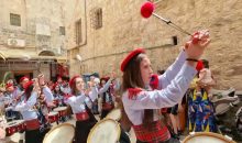 The Orthodox Band Escorting the Patriarch on Palm Sunday